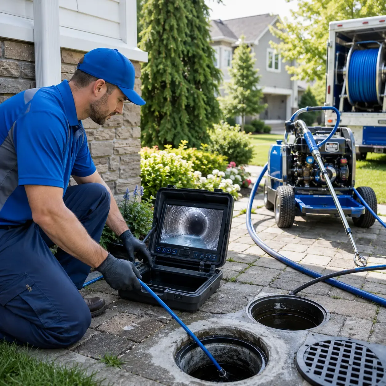 Outdoor drain cleaning professionals serving New Caney, TX